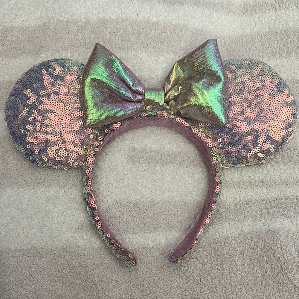 Disney Iridescent Sequin Minnie Mouse Ears Headband